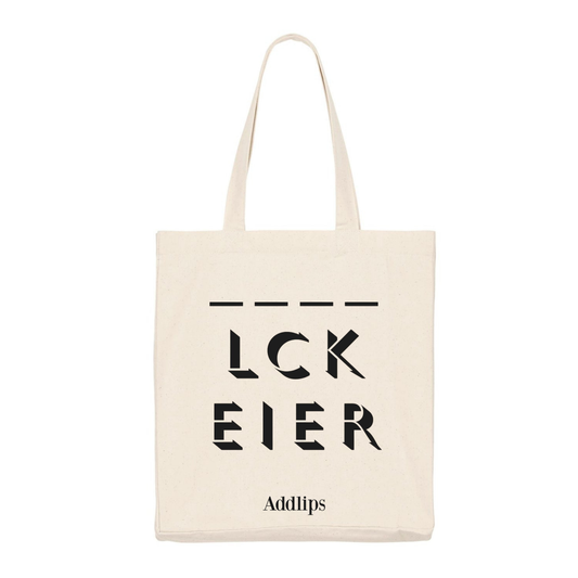 "LCK EIER" Statement Tote Bag | Premium Canvas Shopper